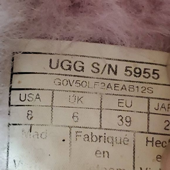 Ugg Womens Tasman Classic Slip On Slippers Slides Low Pink Fur Size 8 - Picture 12 of 13